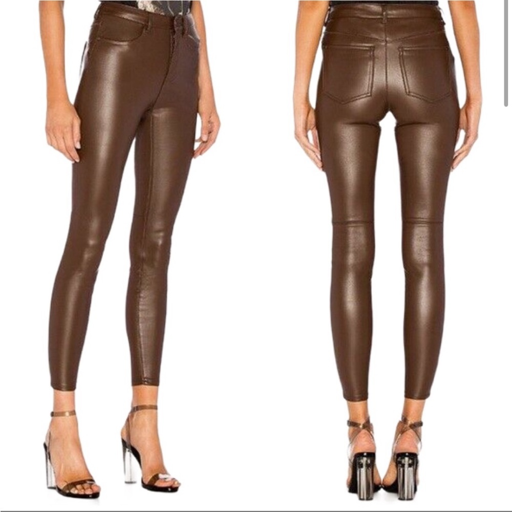 Free People Brown Faux leather Pants
